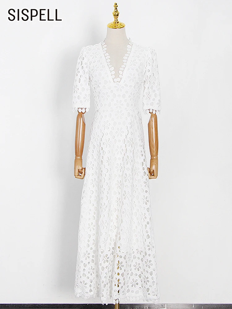 SISPELL White Sexy Dress For Women V Neck Short Sleeve High Waist Hollow Out Slimming Dresses Female 2022 Clothing Fashion Style
SISPELL White Sexy Dress For Women V Neck Short Sleeve High Waist Hollow Out Slimming Dresses Female 2022 Clothing Fashion Style