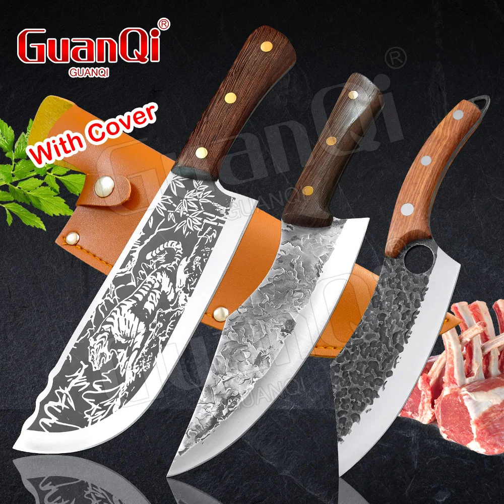 Outdoor Kitchen Knife High Carbon Steel 6-7 inch Chef Forged Utility Knives Butcher Meat Chopping Comfortable Handle Chef Knife 
Outdoor Kitchen Knife High Carbon Steel 6-7 inch Chef Forged Utility Knives Butcher Meat Chopping Comfortable Handle Chef Knife