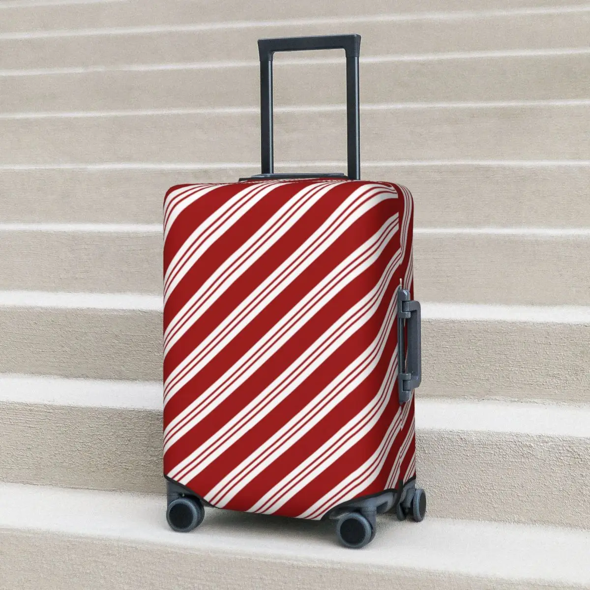 Red Line Suitcase Cover Christmas Candy Cane Stripes Vacation Business Elastic Luggage Case Protection
Red Line Suitcase Cover Christmas Candy Cane Stripes Vacation Business Elastic Luggage Case Protection