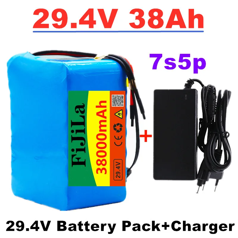 24V 38Ah 7S5P battery pack 250W-500W 29.4V 38000mAh lithium ion battery for wheelchair electric bicycle pack with BMS
24V 38Ah 7S5P battery pack 250W-500W 29.4V 38000mAh lithium ion battery for wheelchair electric bicycle pack with BMS
