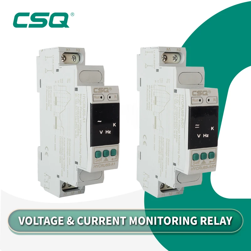 CSQ HYCRU8S-A Single/three Phase LED Display Voltage Relay Adjustable Over or Under Voltage Protection Monitor Relay
CSQ HYCRU8S-A Single/three Phase LED Display Voltage Relay Adjustable Over or Under Voltage Protection Monitor Relay