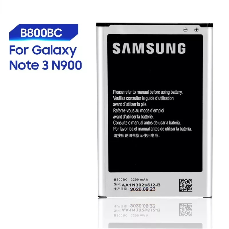 Replacement Battery For Galaxy NOTE 3 N900 N9002 N9009 N9008 N9006 N9005 Note3 B800BC B800BE with NFC 3200mAh
Replacement Battery For Galaxy NOTE 3 N900 N9002 N9009 N9008 N9006 N9005 Note3 B800BC B800BE with NFC 3200mAh