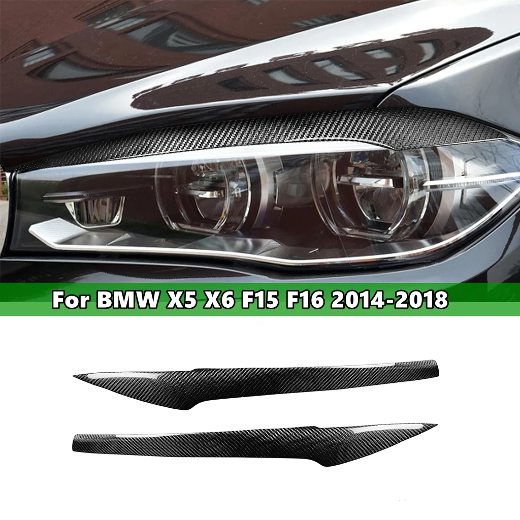1pair Real Carbon Fiber Car Headlights Eyebrow Eyelids Trim Cover For BMW X5 X6 F15 F16 2014 2015 2016 2017 2018
1pair Real Carbon Fiber Car Headlights Eyebrow Eyelids Trim Cover For BMW X5 X6 F15 F16 2014 2015 2016 2017 2018