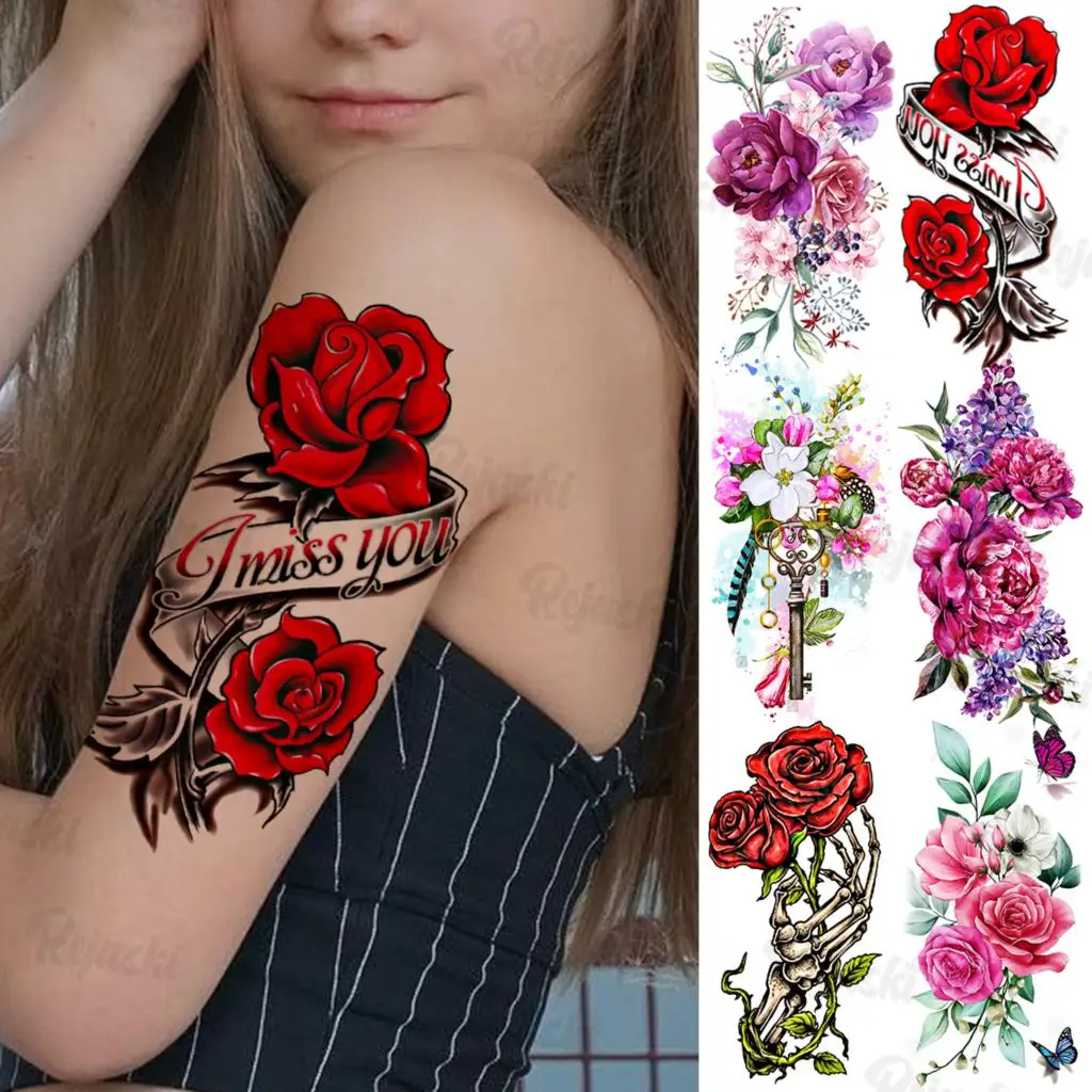 Watercolor Letter Rose Flower Temporary Tattoos For Women Adults Realistic Key Butterfly Skeleton Fake Tattoo Sticker Arm Tatoos
Watercolor Letter Rose Flower Temporary Tattoos For Women Adults Realistic Key Butterfly Skeleton Fake Tattoo Sticker Arm Tatoos