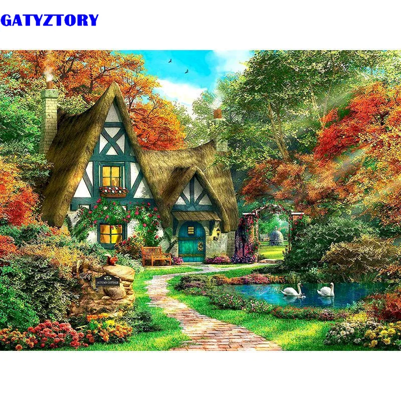 GATYZTORY Painting By Numbers For Adults Forest House Acrylic Paint Canvas Drawing 60X75cm Framed Landscape Decor Living Room
GATYZTORY Painting By Numbers For Adults Forest House Acrylic Paint Canvas Drawing 60X75cm Framed Landscape Decor Living Room