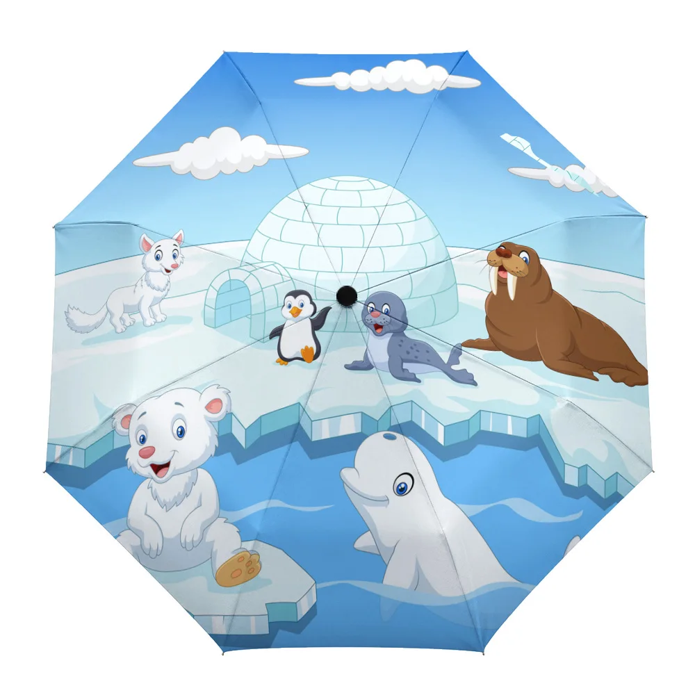 Glacier Penguin Animal Rain Foldable Umbrella for Women Males Eight Strands Sunny Umbrella Fully-automatic Umbrella
Glacier Penguin Animal Rain Foldable Umbrella for Women Males Eight Strands Sunny Umbrella Fully-automatic Umbrella
