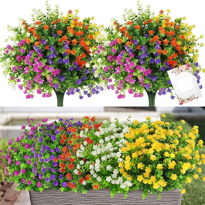 10/5/1Pack Artificial Flowers Outdoor UV Resistant Fake Plastic Flowers for Indoor Outdoor Wedding Christmas Home Garden Decor
10/5/1Pack Artificial Flowers Outdoor UV Resistant Fake Plastic Flowers for Indoor Outdoor Wedding Christmas Home Garden Decor