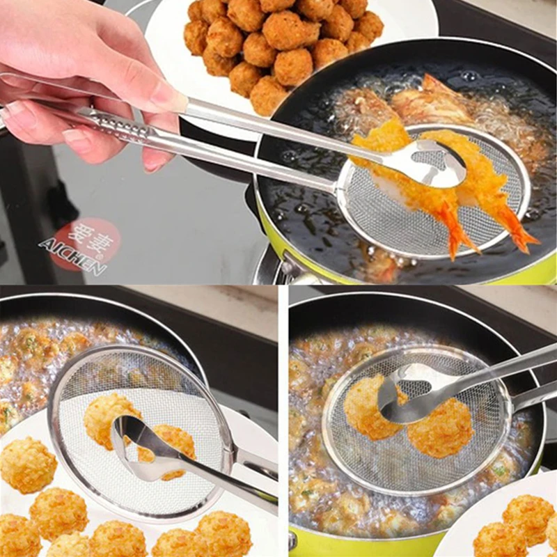 Stainless Steel Filter Colanders Skimmer with Clip Kitchen Oil Sieve BBQ French Fries Food Grid Strainer Cooking Accessories
Stainless Steel Filter Colanders Skimmer with Clip Kitchen Oil Sieve BBQ French Fries Food Grid Strainer Cooking Accessories