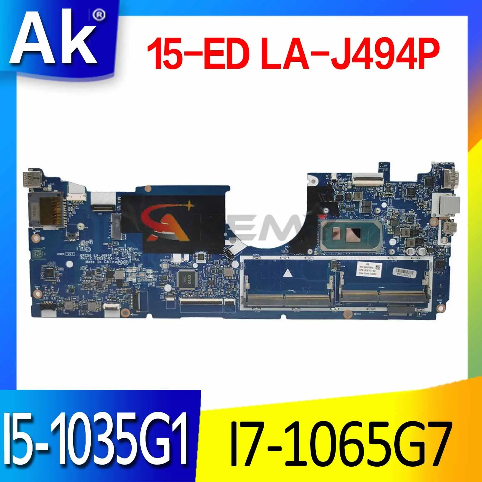 15-ED LA-J494P материнская плата для ноутбука HP envy X360 15-ED, материнская плата I5-1035G1 I7-1065G 7 CPU DDR4
15-ED LA-J494P материнская плата для ноутбука HP envy X360 15-ED, материнская плата I5-1035G1 I7-1065G 7 CPU DDR4