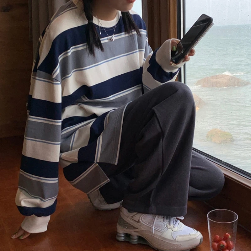 Spring Women clothing Striped hoodies women Long sleeve Hoodie Sweatshirt Harajuku Cotton t-shirt Pullovers Casual Sweatshirt
Spring Women clothing Striped hoodies women Long sleeve Hoodie Sweatshirt Harajuku Cotton t-shirt Pullovers Casual Sweatshirt