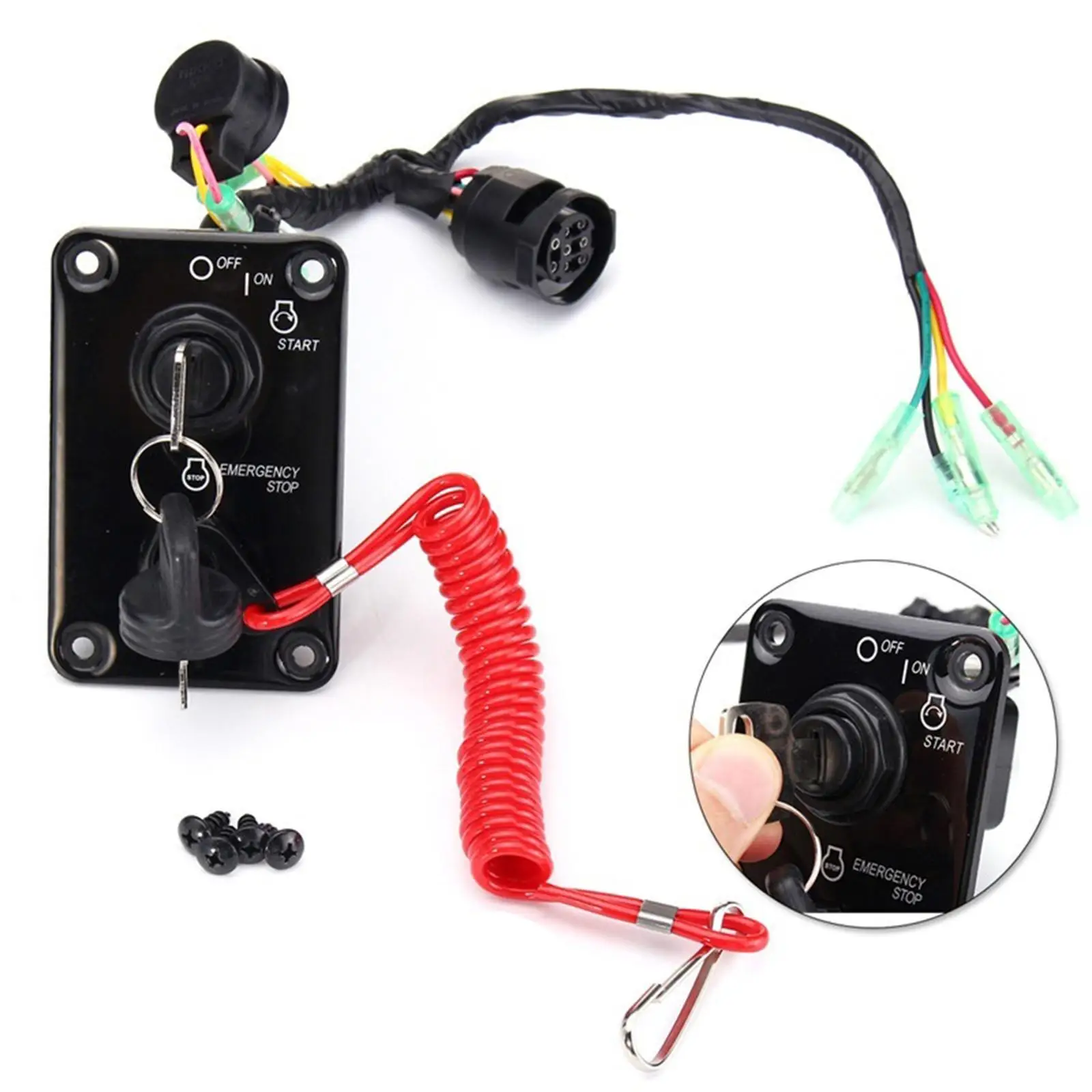 Single Engine Key Switch 704825701200,12V, Control Replacement Outboard Motors 70482570 Assembly Panel Fits for Outboard
Single Engine Key Switch 704825701200,12V, Control Replacement Outboard Motors 70482570 Assembly Panel Fits for Outboard