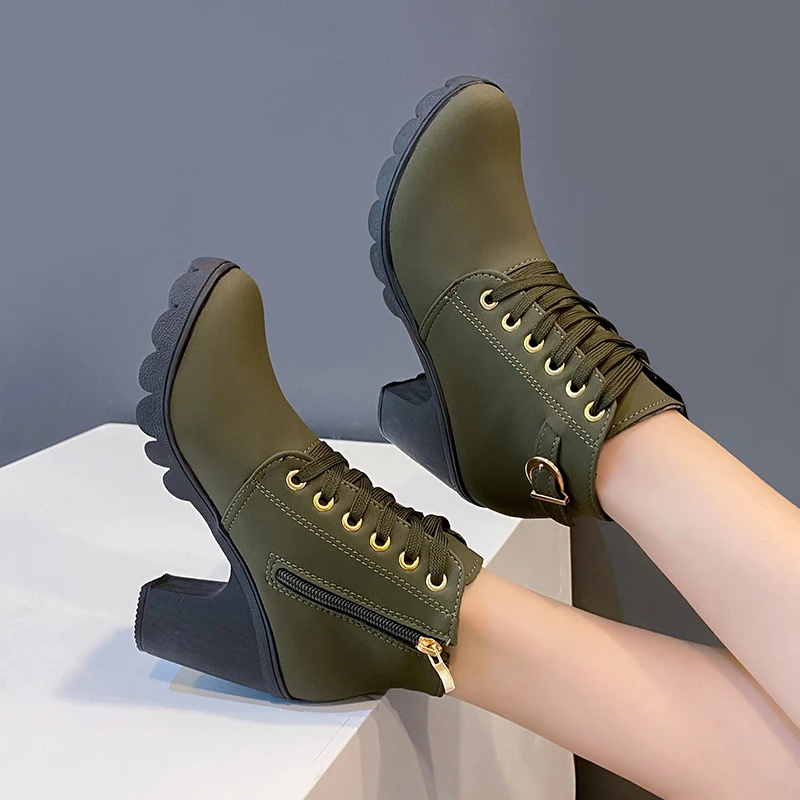 Autumn 2022 Women's Boots Thick Heeled Ankle Boots Women High Heel Platform Boots Female Snow Boots Lace-Up Fashion Boots botas
Autumn 2022 Women's Boots Thick Heeled Ankle Boots Women High Heel Platform Boots Female Snow Boots Lace-Up Fashion Boots botas