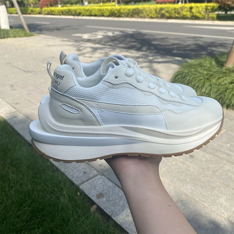 High Quality Chunky Women Sneakers Casual Women Cow Suede Synthetic Leather Patchwork Lace-Up Round Toe Ladies White Shoes
High Quality Chunky Women Sneakers Casual Women Cow Suede Synthetic Leather Patchwork Lace-Up Round Toe Ladies White Shoes