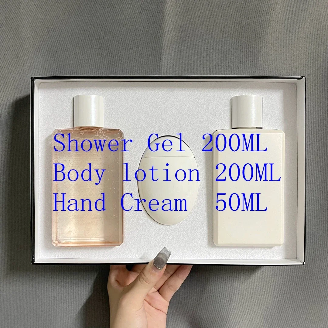 

Новинка, женское средство для мытья тела, 200 мл + крем для рук 50 мл + лосьон для тела 200 мл, увлажняющий и питательный набор