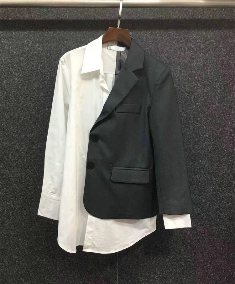 Guesod Personality Top Patchwork Irregular Blouse Female Spring Designer Top New
Guesod Personality Top Patchwork Irregular Blouse Female Spring Designer Top New