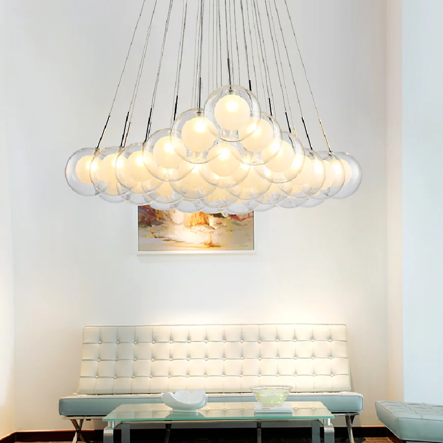 Modern LED Glass Ball Chandelier Nordic Living Room Dining Hanging Lights Restaurant Model House Cafe Art Decor Pendant Lamp
Modern LED Glass Ball Chandelier Nordic Living Room Dining Hanging Lights Restaurant Model House Cafe Art Decor Pendant Lamp