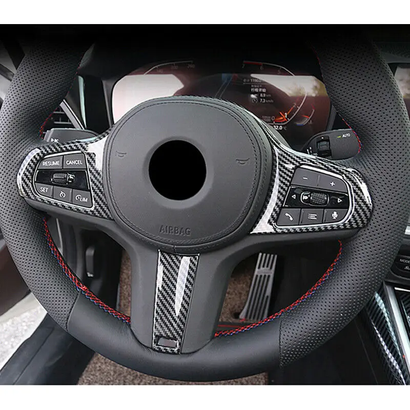1x Car Steering Wheel Trim Carbon Fiber ABS For BMW 3 Series G20 2019-2021 Interior Trim Steering Wheel Cover Interior Mouldings
1x Car Steering Wheel Trim Carbon Fiber ABS For BMW 3 Series G20 2019-2021 Interior Trim Steering Wheel Cover Interior Mouldings