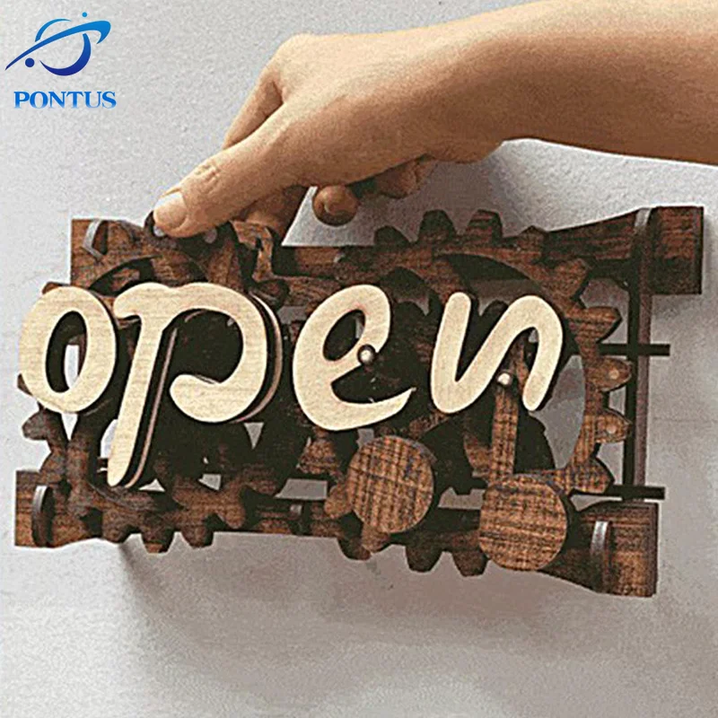 Wooden Sign Board Open-closed Flippeable Plaques Office Entrance Gear Ornament Hanging Board Mechanical Style Sign Ornaments
Wooden Sign Board Open-closed Flippeable Plaques Office Entrance Gear Ornament Hanging Board Mechanical Style Sign Ornaments
