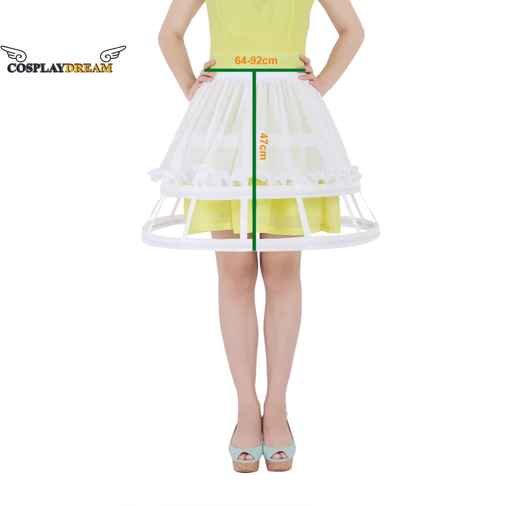 Womens Lolita Hollow Out Birdcage Petticoat 3 Hoops Pleated Ruffles Underskirt Cosplay Dress Skirts Petticoat White Dress Lining
Womens Lolita Hollow Out Birdcage Petticoat 3 Hoops Pleated Ruffles Underskirt Cosplay Dress Skirts Petticoat White Dress Lining