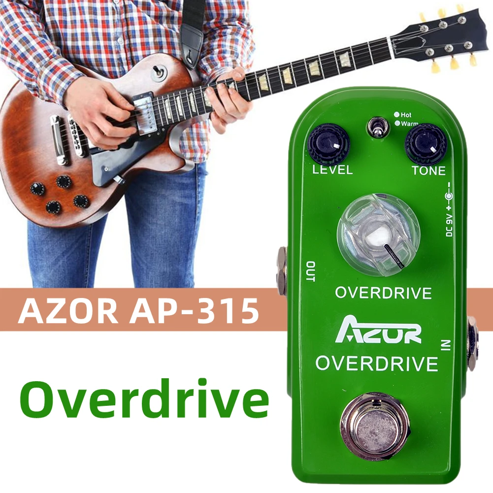 AZOR AP-315 Mini Classical Overdrive Guitar Effect Pedal Drive True Bypass HOT/WARM LEVEL HOT WARM TONE Four Function Knobs
AZOR AP-315 Mini Classical Overdrive Guitar Effect Pedal Drive True Bypass HOT/WARM LEVEL HOT WARM TONE Four Function Knobs
