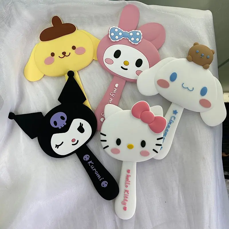 Sanrio Kuromi Hellokitty Cute Cartoon Japanese Style Handheld Makeup Mirror Portable Silicone Anti-Fall Princess Repair Makeup
Sanrio Kuromi Hellokitty Cute Cartoon Japanese Style Handheld Makeup Mirror Portable Silicone Anti-Fall Princess Repair Makeup