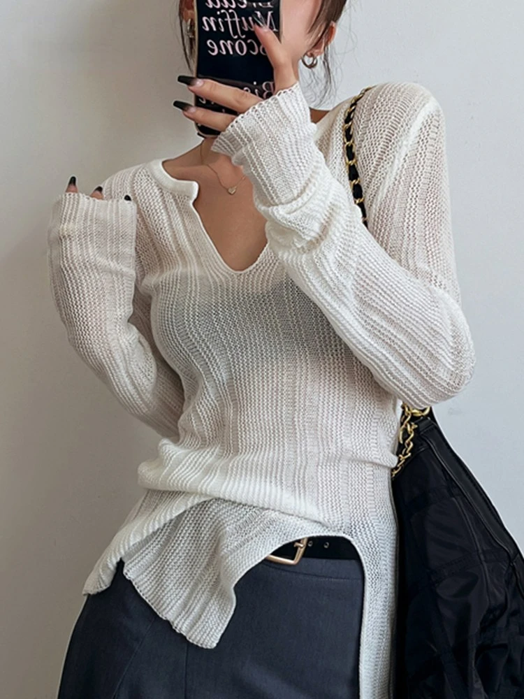 Grunge Aesthetic T Shirt Women Long Sleeve Knitted Tops Korea Vintage White Fairycore Slim Tee Top Autumn Fashion Clothes 2022
Grunge Aesthetic T Shirt Women Long Sleeve Knitted Tops Korea Vintage White Fairycore Slim Tee Top Autumn Fashion Clothes 2022
