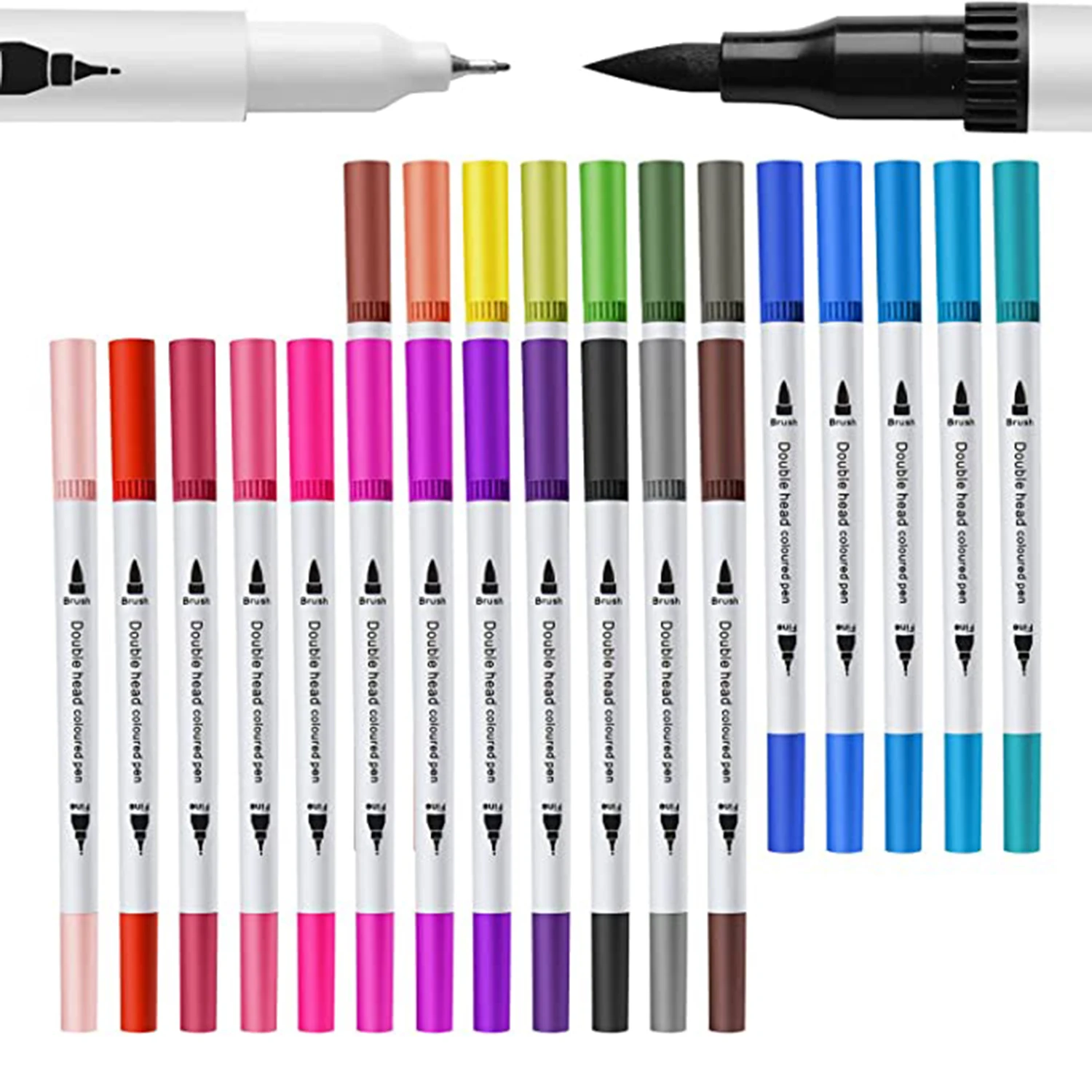 Dual Brush Pens Art Markers 24 Colors Art Marker Brush & Fine Tip Art Coloring Markers for Kids Adult Coloring Book Art Supplies
Dual Brush Pens Art Markers 24 Colors Art Marker Brush & Fine Tip Art Coloring Markers for Kids Adult Coloring Book Art Supplies