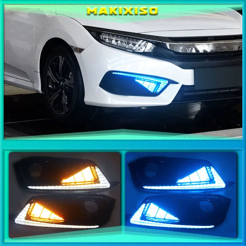 Автомобильные светодиодные дневные ходовые огни для Honda Civic 10, 2016, 2017, 2018, дневные ходовые огни с отверстием для противотуманных фар, автомобильные аксессуары, 2 шт./компл.
Автомобильные светодиодные дневные ходовые огни для Honda Civic 10, 2016, 2017, 2018, дневные ходовые огни с отверстием для противотуманных фар, автомобильные аксессуары, 2 шт./компл.