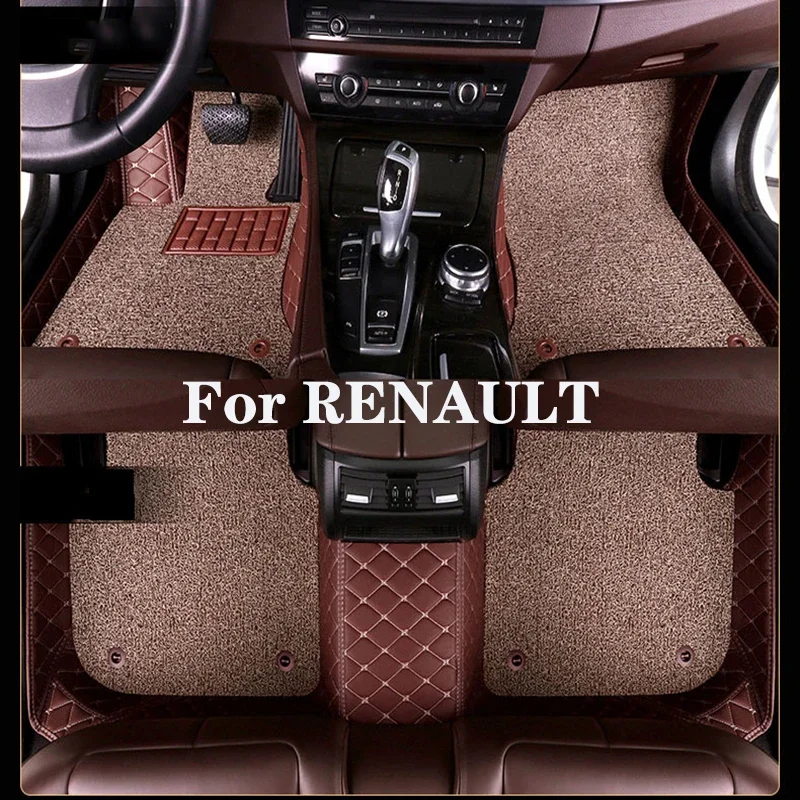 

High Quality Customized Double Layer Detachable Diamond Pattern Car Floor Mat For RENAULT VEL SATIS Fluence Alpine Gta Turbo