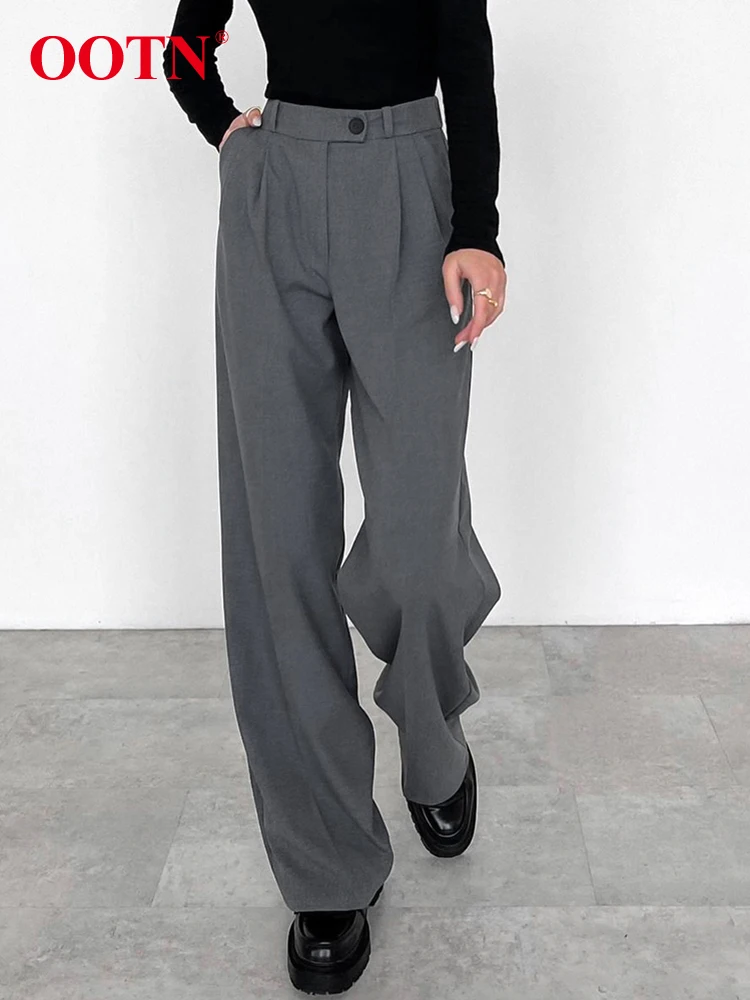 Женские длинные плиссированные брюки OOTN, серые, уличные, с карманами, прямые, Осенние, с высокой талией, 2023
Женские длинные плиссированные брюки OOTN, серые, уличные, с карманами, прямые, Осенние, с высокой талией, 2023