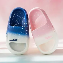 Summer Infant Slippers For Boy Girl Kid Beach Shoes Baby Home Bathroom Soft Indoor Flip Flops Children Sandals PVC Anti-slip