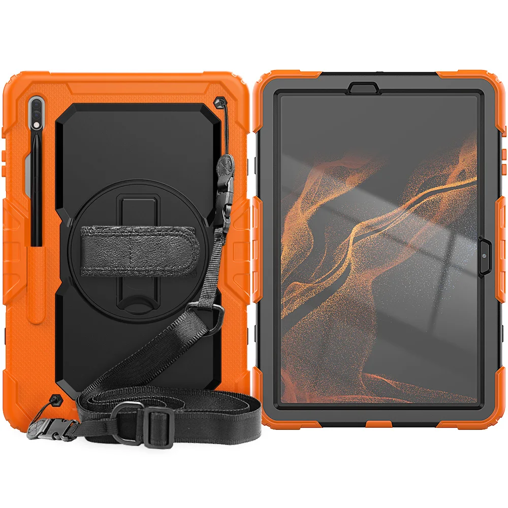 Shockproof Case With Kickstand Screen Protector Hand Shoulder Strap For Samsung Galaxy Tab S8 Plus SM-X800 X806B X806U X806N
Shockproof Case With Kickstand Screen Protector Hand Shoulder Strap For Samsung Galaxy Tab S8 Plus SM-X800 X806B X806U X806N