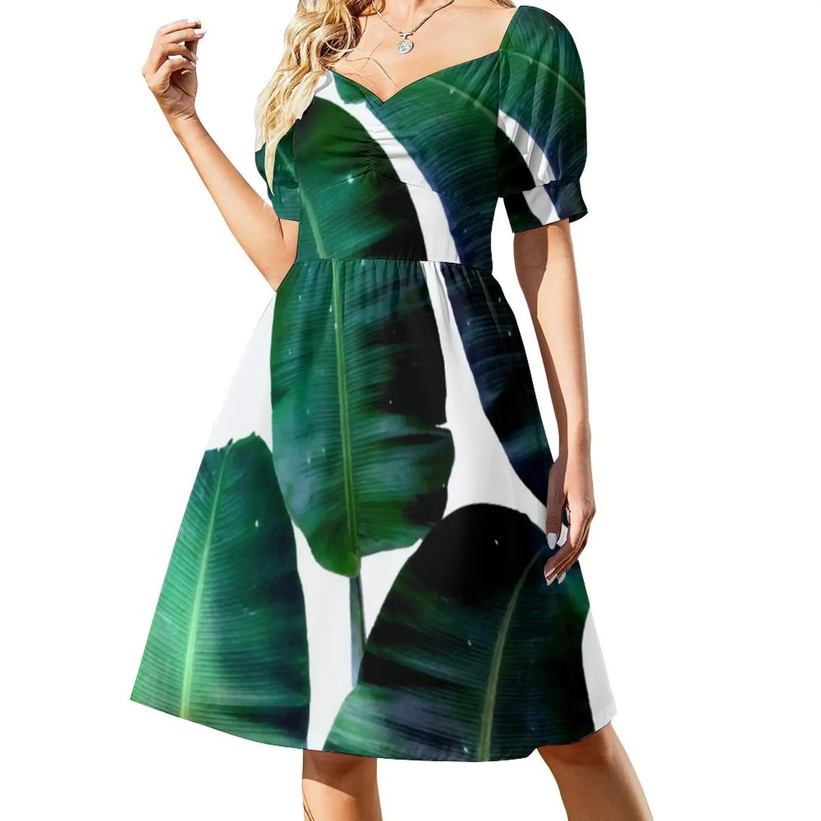 Cosmic Tropical Print Casual Dress Banana Leaves Aesthetic Dresses Sexy V Neck Beach Pattern Dress Big Size 3XL 4XL
Cosmic Tropical Print Casual Dress Banana Leaves Aesthetic Dresses Sexy V Neck Beach Pattern Dress Big Size 3XL 4XL