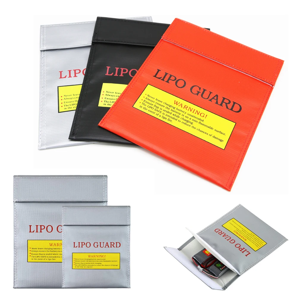 LiPo Battery Safety Bag Fireproof & Waterproof High Quality RC Safe Guard Charge Sack 18x23cm 30x23cm Red Black Silver
LiPo Battery Safety Bag Fireproof & Waterproof High Quality RC Safe Guard Charge Sack 18x23cm 30x23cm Red Black Silver