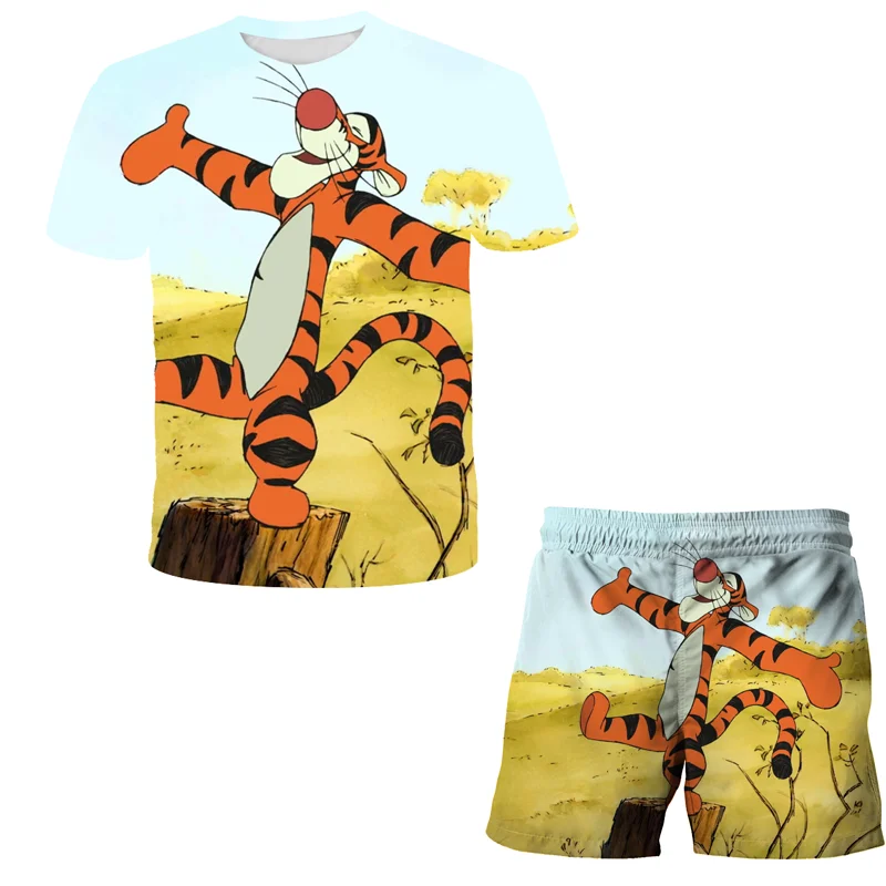 Cartoon Anime Boys And Girls Universal T-shirt Set Disney Tigger Baby Clothing 3D Printing Fashion Pattern Child Beach Pants Set
Cartoon Anime Boys And Girls Universal T-shirt Set Disney Tigger Baby Clothing 3D Printing Fashion Pattern Child Beach Pants Set