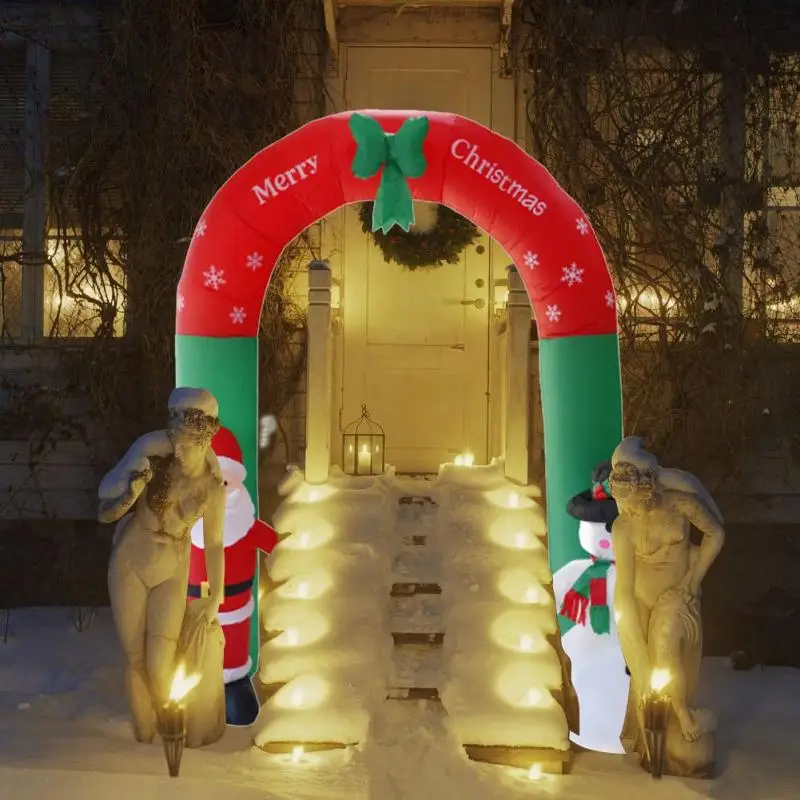 Hot 2.4m Inflatable Arch Santa Claus Snowman Christmas Outdoors Ornaments Xmas New Year Party Home Shop Yard Garden Decoration
Hot 2.4m Inflatable Arch Santa Claus Snowman Christmas Outdoors Ornaments Xmas New Year Party Home Shop Yard Garden Decoration
