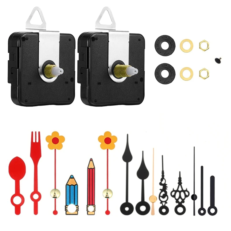 2Pcs Quartz Clock Movement Non Ticking Clock Mechanisms With 5 Hands Sets DIY Clock Repair Parts Replacement (13/18 Mm)
2Pcs Quartz Clock Movement Non Ticking Clock Mechanisms With 5 Hands Sets DIY Clock Repair Parts Replacement (13/18 Mm)
