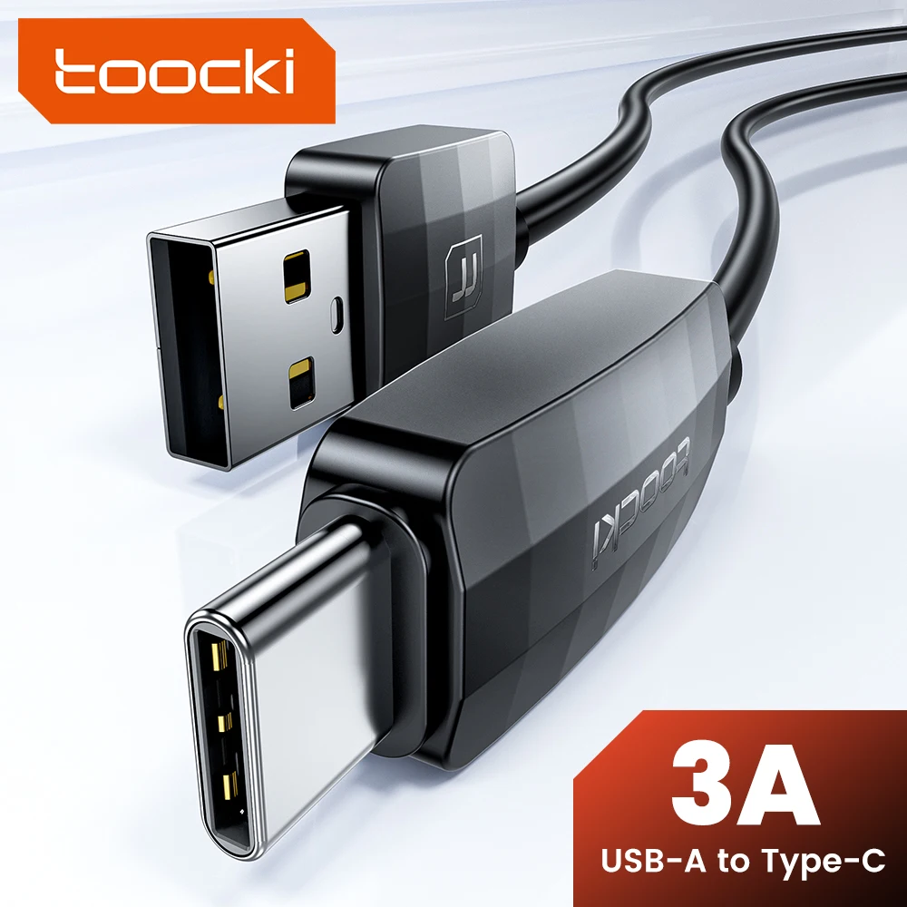 

Toocki USB Type C Cable 3A Fast Charging Wire Cord for POCO Xiaomi Oneplus Samsung S21 Huawei USBC Charger Cable