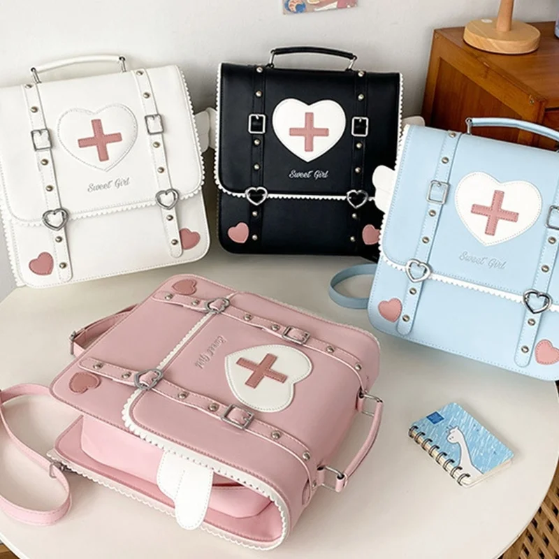 Backpack Purse for Women Lolita Handbag Japanese JK College Style PU Leather Travel Large Ladies Shoulder Bags Crossbody
Backpack Purse for Women Lolita Handbag Japanese JK College Style PU Leather Travel Large Ladies Shoulder Bags Crossbody