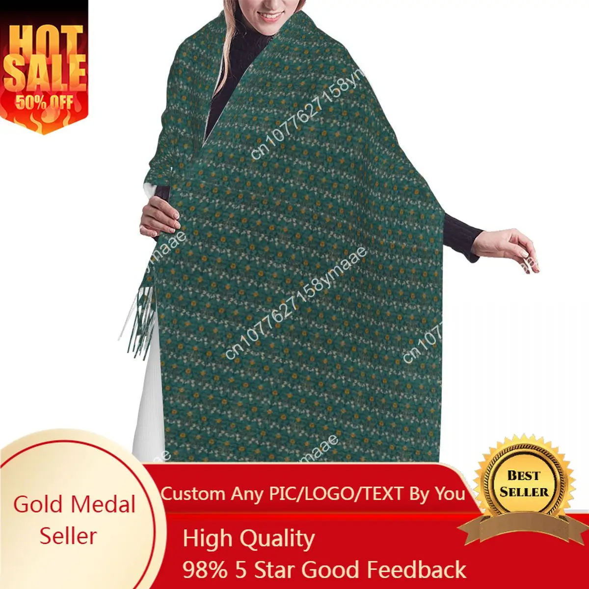 Female Large William Morris Eye Bright Pattern Teal Scarves Women Winter Fall Thick Warm Tassel Shawl Wraps Versatile Scarf
Female Large William Morris Eye Bright Pattern Teal Scarves Women Winter Fall Thick Warm Tassel Shawl Wraps Versatile Scarf