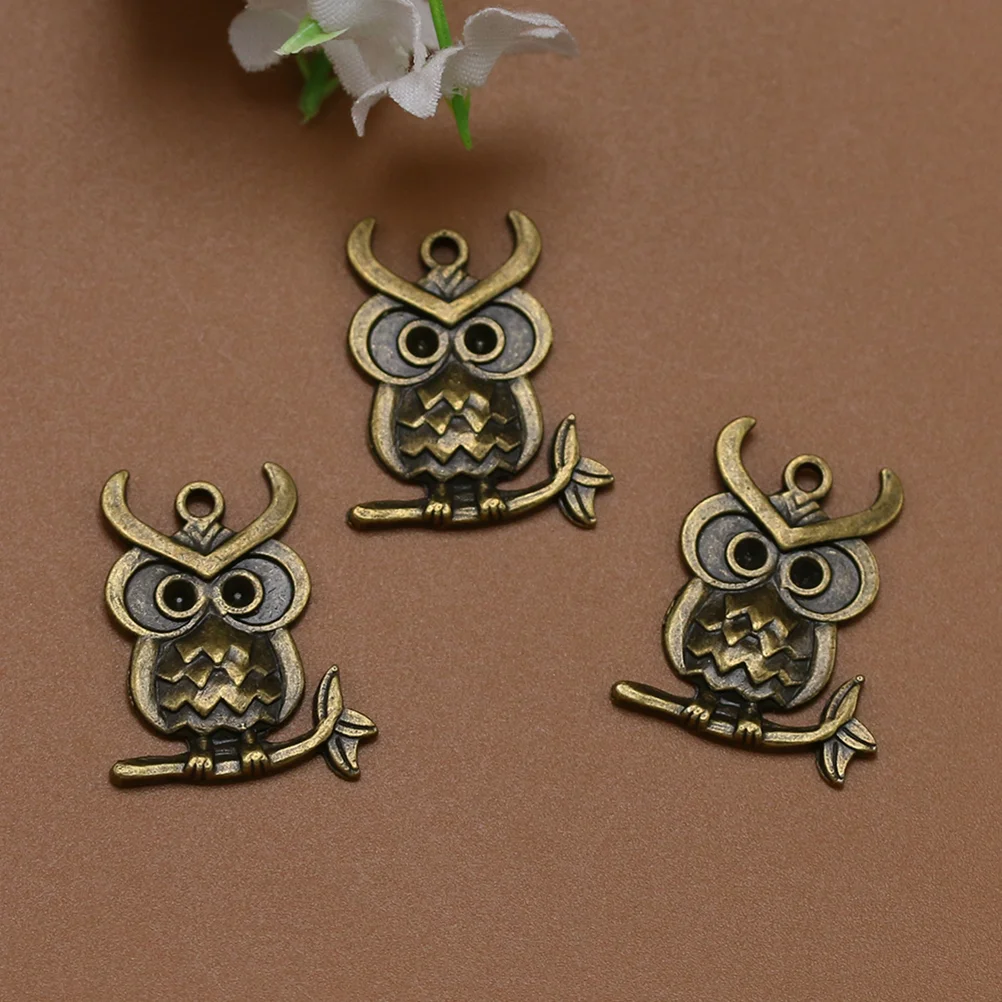 20pcs Alloy Owl Shape Pendants Charms DIY Jewelry Making Accessory for Necklace Bracelet (Bronze)
20pcs Alloy Owl Shape Pendants Charms DIY Jewelry Making Accessory for Necklace Bracelet (Bronze)