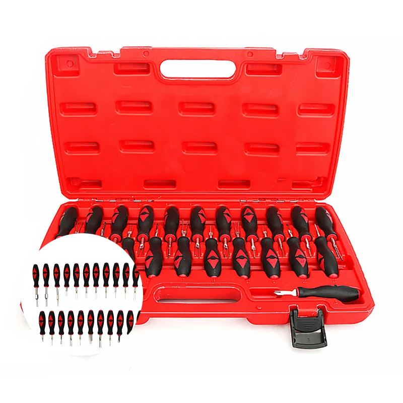 23pcs Car Universal Terminal Release Removal Tools Set Automotive Wiring Connector Crimp Pin Extractor For BMW Ford Audi
23pcs Car Universal Terminal Release Removal Tools Set Automotive Wiring Connector Crimp Pin Extractor For BMW Ford Audi