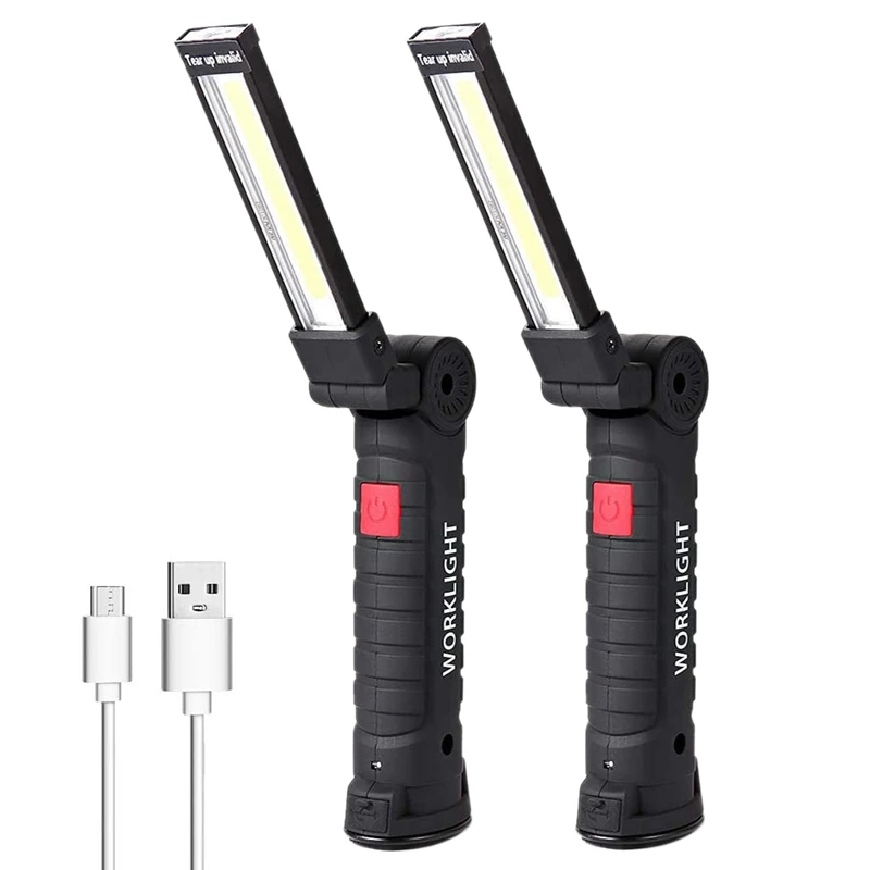2Pcs Auto LED Work Light COB LED Inspection Light Rechargeable Torch LED Maintenance Work Light Auto Emergency Light
2Pcs Auto LED Work Light COB LED Inspection Light Rechargeable Torch LED Maintenance Work Light Auto Emergency Light