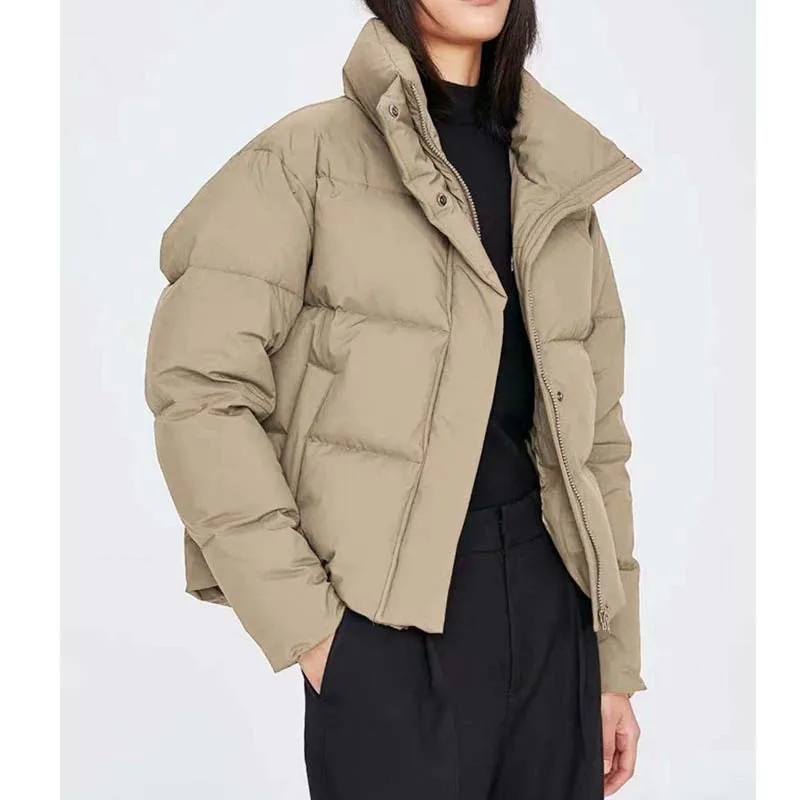 Женское хлопковое пальто, однотонное пальто из хлопка с воротником-стойкой, Осень-зима
Женское хлопковое пальто, однотонное пальто из хлопка с воротником-стойкой, Осень-зима