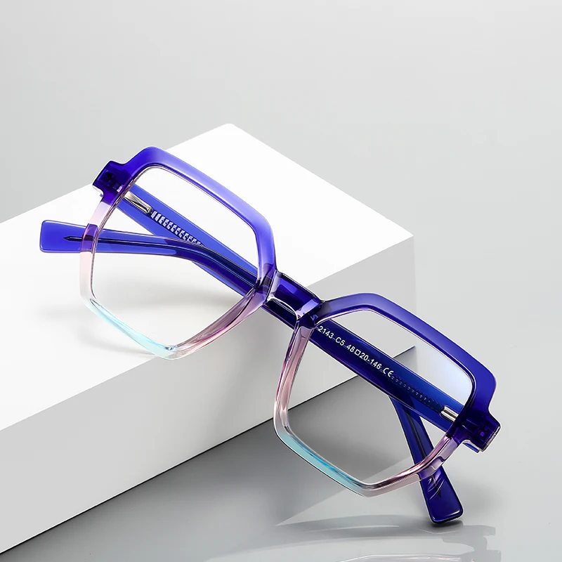 

BANMAR модные градиентные цветные квадратные оправы для очков, очки с защитой от синего света для мужчин и женщин, оптические очки для чтения, ТВ-очки