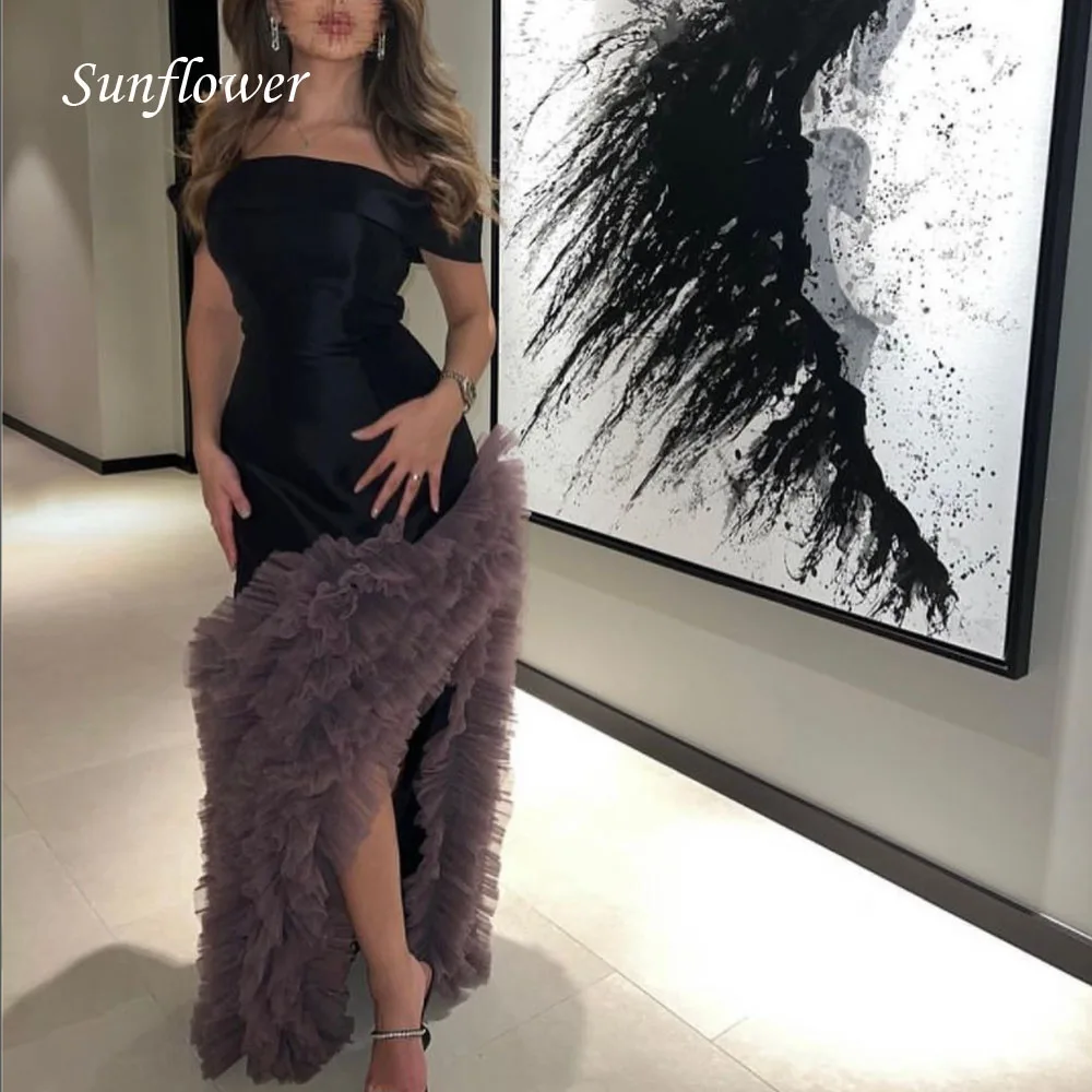 Sunflower Classic Off the Shoulder Side Split Evening Dress 2023 Slim Ankle-Length Tulle Appliques Mermaid High-end Custom Gown
Sunflower Classic Off the Shoulder Side Split Evening Dress 2023 Slim Ankle-Length Tulle Appliques Mermaid High-end Custom Gown