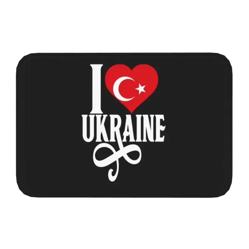 

Я люблю Украину с украинским флагом, дверь, пол, коврик для кухни ванной, противоскользящий внутренний патриотический Придверный коврик, сад, коврик для прихожей ковер