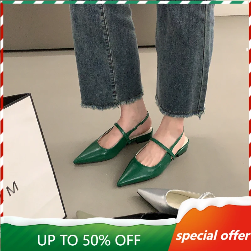 Summer Pointed Toe Women Sandal Shoes Fashion Shallow Slip On Flats Heel Ladies Elegant Office Shoes Outdoor Slingback Mules
Summer Pointed Toe Women Sandal Shoes Fashion Shallow Slip On Flats Heel Ladies Elegant Office Shoes Outdoor Slingback Mules