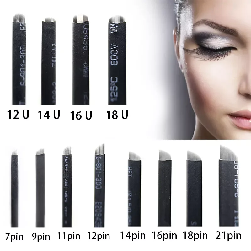 50pcs Flex 7 9 11 12 14 16 18 21U Pin laminas tebori Permanent Makeup Eyebrow Tattoo Needles Blade For Microblading lamina blade
50pcs Flex 7 9 11 12 14 16 18 21U Pin laminas tebori Permanent Makeup Eyebrow Tattoo Needles Blade For Microblading lamina blade