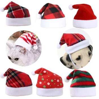Pet Cat Dog Christmas Hat Cap Puppy Dog Accessories for Small Dogs Dog Costume Dog Hats for Cats Dog Costumes Pet Supplies